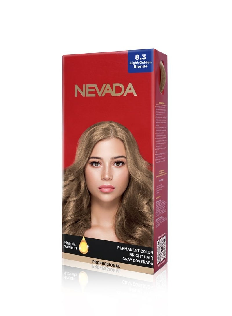 Nevada Women's Hair Dye Shade 8.3 (Light Golden Blonde)